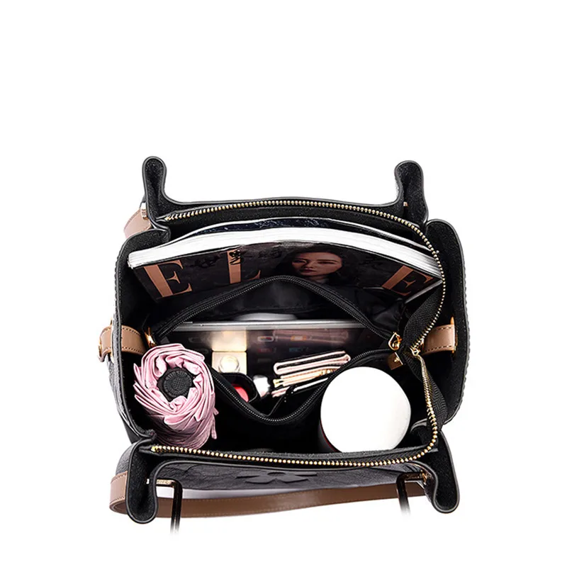 

2021 New Fashion Letter Embossed Ladies Handbag Large Capacity Retro Diagonal Bucket Bag Purses and Handbags Luxury Designer Sac