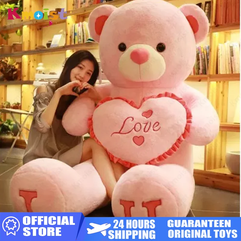 100cm Big I LOVE YOU Teddy Bear Plush Toy Lovely Huge Stuffed Soft Bear Doll Lover Bear Kids Toy Birthday Gift For Girlfriends 1