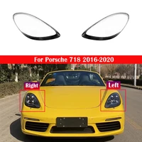 headlight lens for porsche 718 2016 2017 2018 2019 2020 headlamp cover replacement front car light auto shell transparent