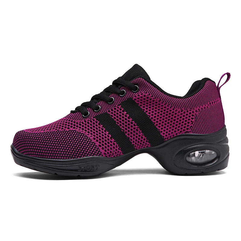 Новинка Дышащая танцевальная обувь с мягкой подошвой Женские спортивные