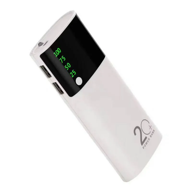 Внешний аккумулятор 30000 мАч переносной зеркальный экран Power Bank быстрое зарядное