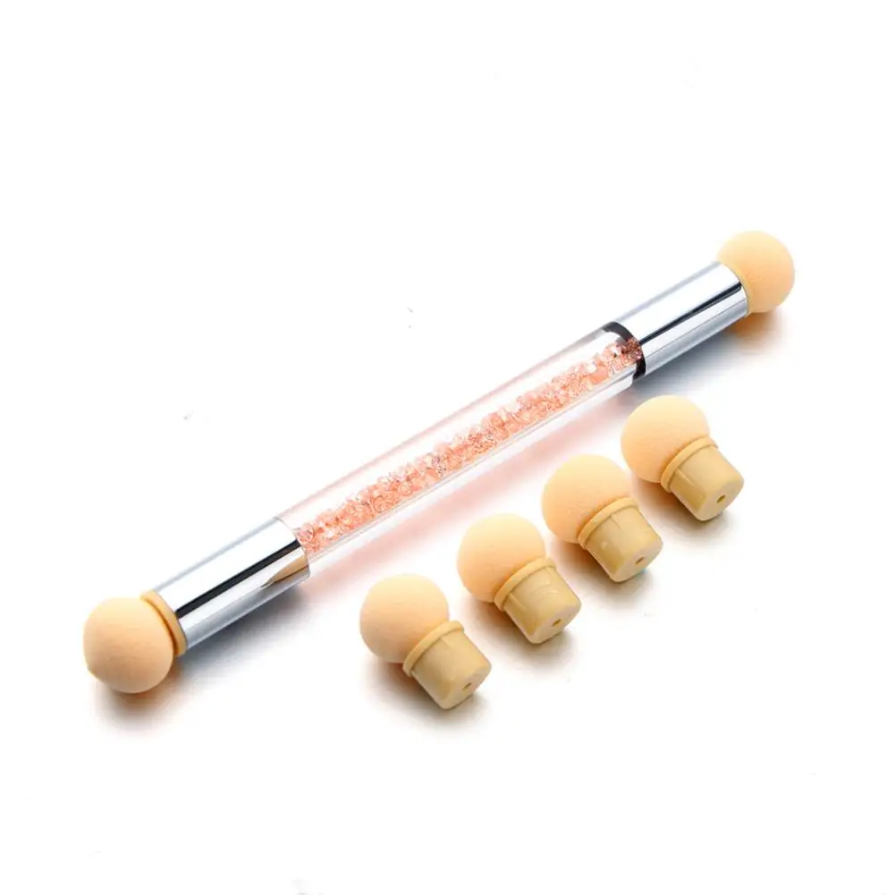 

Dual-ended UV Gel Painting Nail Gradient Brush Art Sponge Puff Pen Manicure Gift