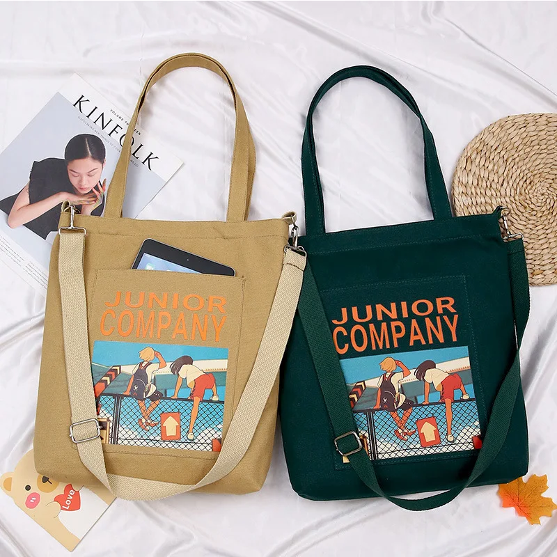 сумка женская 2021 шопер с аниме через плечо Повседневная мода для девочек