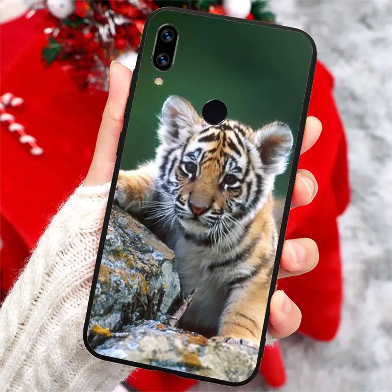 

tiger animal carcasa protective king Phone Case For Xiaomi Redmi note 7 8 9 t k30 max3 9 s 10 pro lite