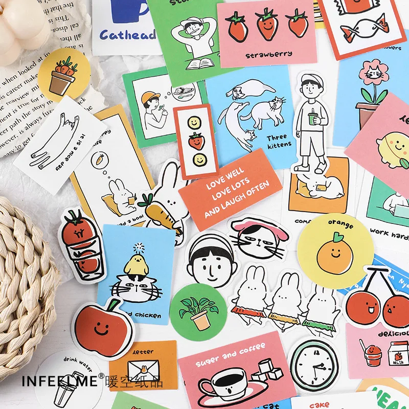 

40pcs/lot Kawaii Stationery Stickers Simple and cute Diary Planner Decorative Mobile Stickers Scrapbooking DIY Craft Stickers