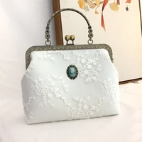 ladies retro handbag wallet mobile phone bag cosmetic bag female embroidery bag chinese style banquet bag dress bag evening bag