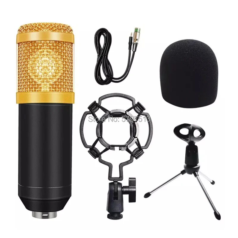 Bm800 800 студийная конденсаторная запись kaorake микрофон для подкастов mic набор bm