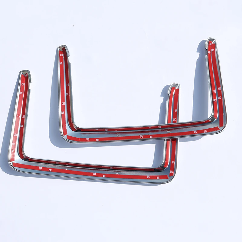 

2-Pces Silver ABS Chrome Back Panel Back Frame Decorative Frame Trim For BMW 3 4 Series GT f30 f34 2013-2017 Car Accessories