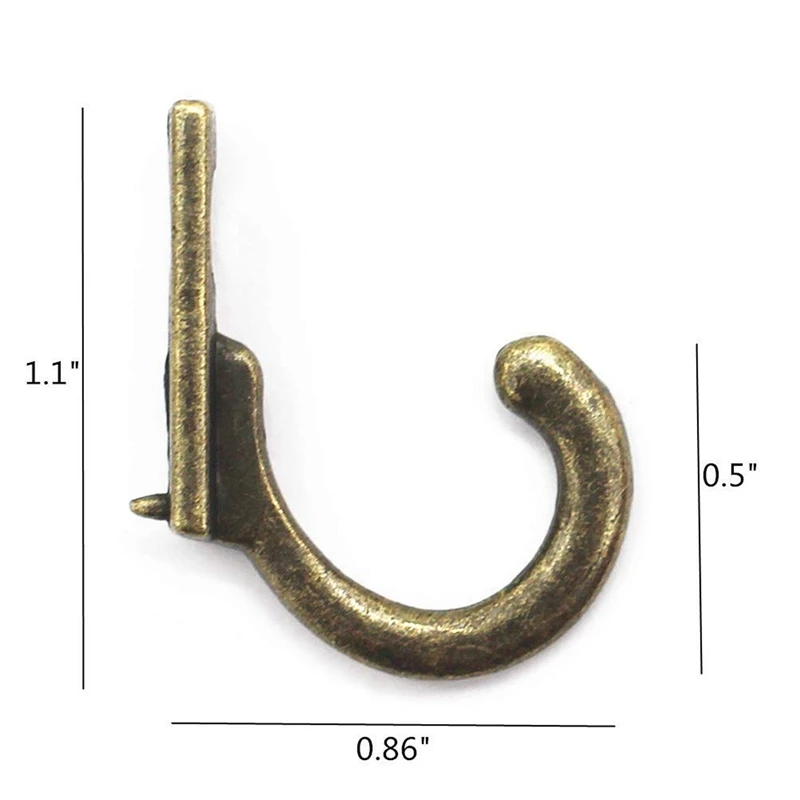 

54Pc Vintage Bronze Wall Mounted Single Hook Hangers