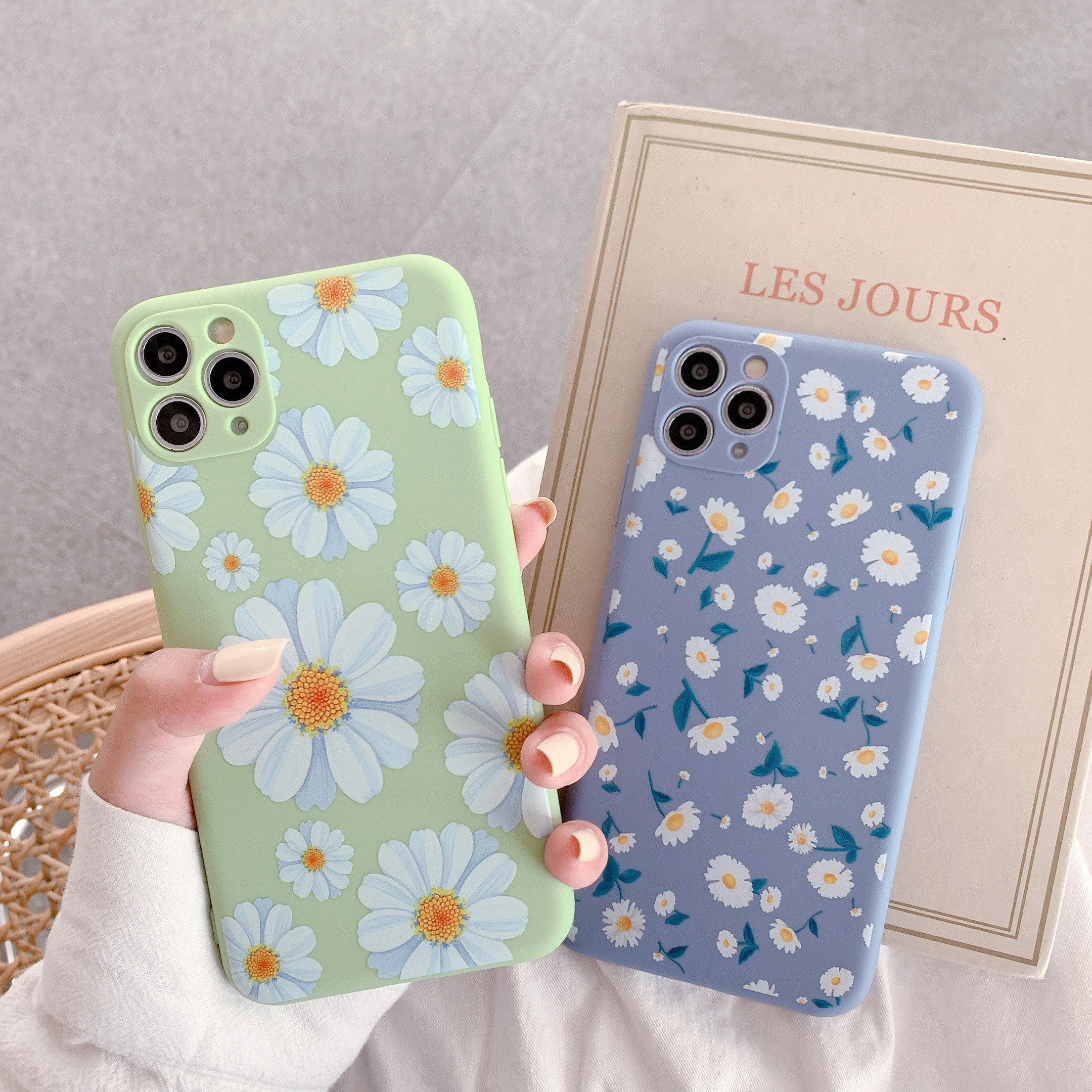 

Floral INS TPU Phone Case For iPhone 11 12Pro MAX Chrysanthemum Luxury Flower Back Cover For iPhone 12 X XR XS Xs Max 7 8 Plus