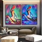 Плакаты с абстрактным изображением мужчины и женщины, для украшения гостиной, спальни, Картина на холсте женщина