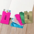 Чехол для банковских карт, с алюминиевой блокировкой, 10 шт., держатель для карт, защита для удостоверения личности, металлический держатель для карт для кредитных карт
