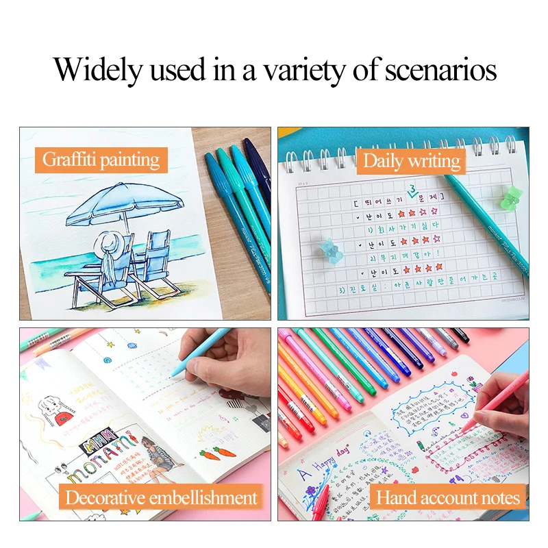 

Monami Water-based Gel Pens 12/24/36 Colors Hand Account Hook Line Pens Writing/Graffiti/Notes Canetas Stationery Plus Pen 3000