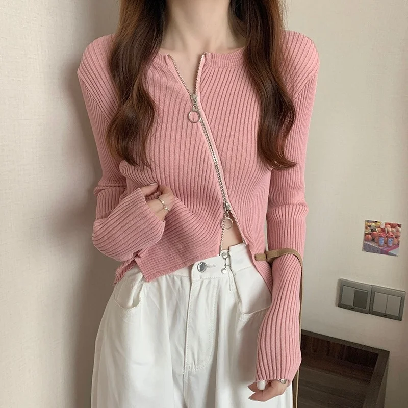 

Свитер женский осенний трикотажный, теплый, однотонный