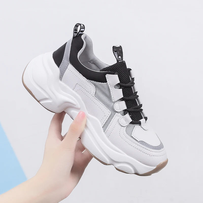 

Кроссовки женские на шнуровке, дышащие, Брендовая обувь для отдыха, весенние