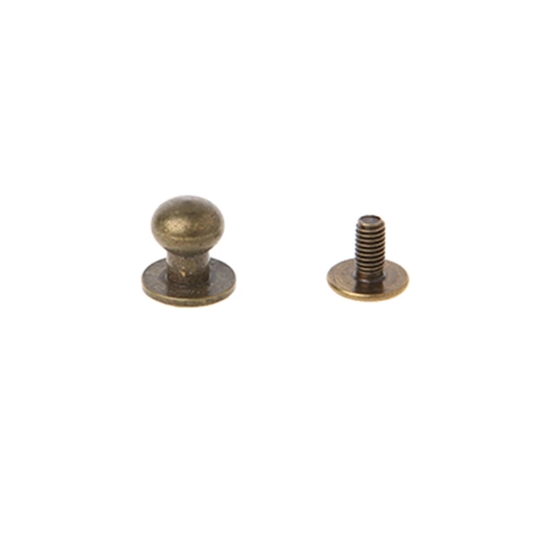 D0LF Solid Brass Round Head Button Screw Luggage Leather Durable Craft | Багаж и сумки