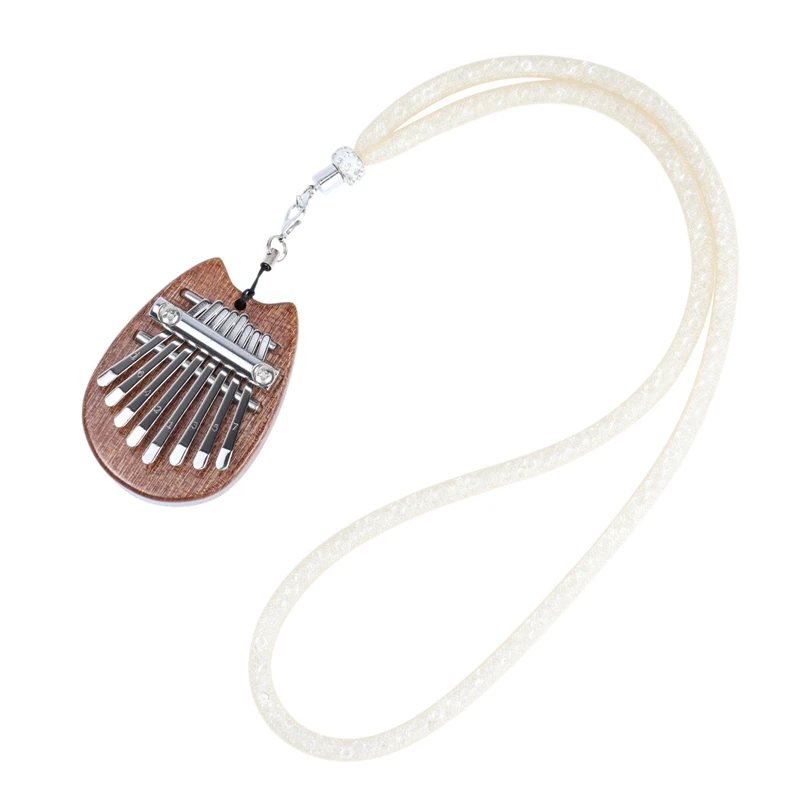 

8 Key Mini Kalimba Finger Thumb Piano Marimba with Pendant Musical Accessory