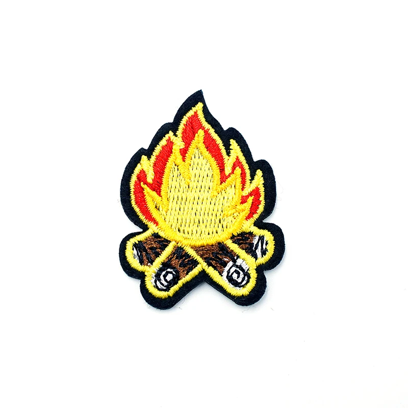 Firewood (Size:3.0X4.0cm) DIY Cartoon Badges Embroidery Patch Applique Ironing Clothing Sewing Supplies Decorative Badge | Дом и сад