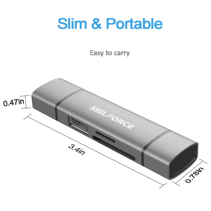Устройство для чтения SD карт 2 в 1 USB C хаб адаптер с 3 OTG смартфонов iPad pro Macbook air Pro