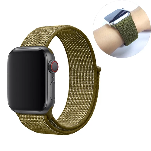 21 Ремешок для спортивных часов для apple watch, ремешок 42 мм, 38 мм, версия apple watch 5/4/3/2/1 наручных часов iwatch, ремешок 44 мм 40 мм двухслойный нейлоновый переплет ремешок для часов - Цвет ремешка: 21