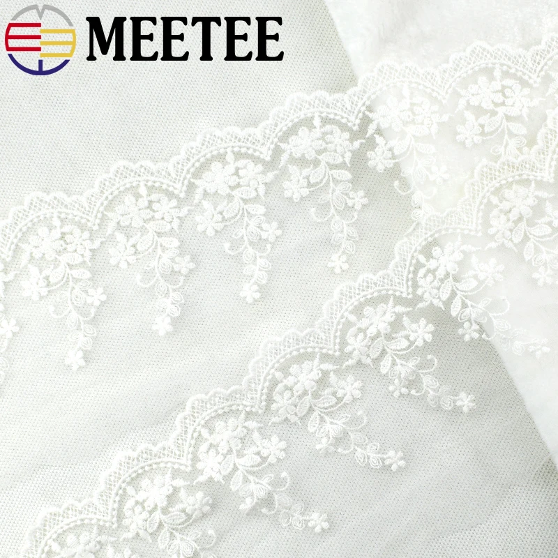 Meetee ширина 15 см Водорастворимая кружевная ткань тесьма для шитья вышивка