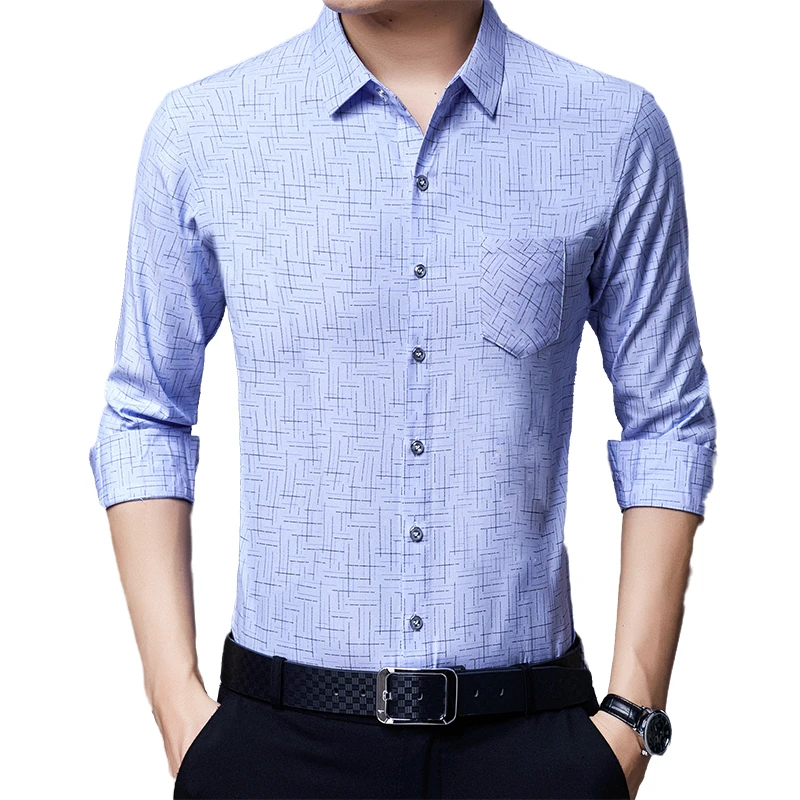 

High Quality Striped Plaid Formal Casual Cheap Men's Long Sleeve Shirts