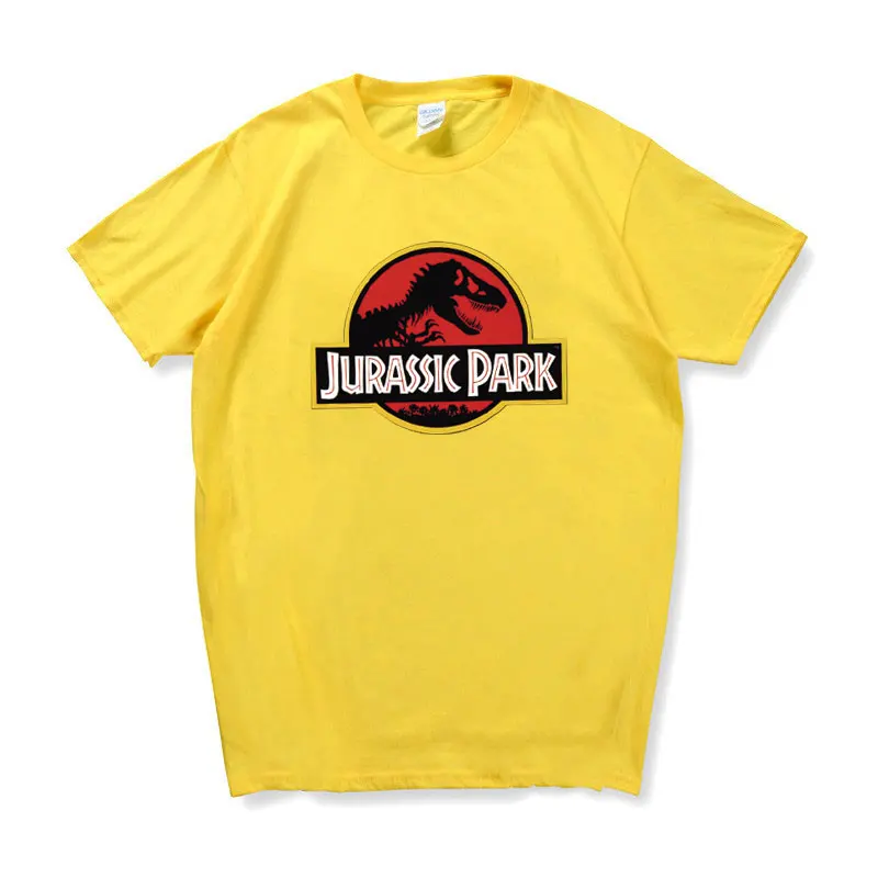 Yellow TX44 Jurassic Park женские футболки летняя футболка с короткими рукавами и буквенным принтом уличная Футболка женская футболка больших размеров женская S-2XL - Цвет: Yellow TX44
