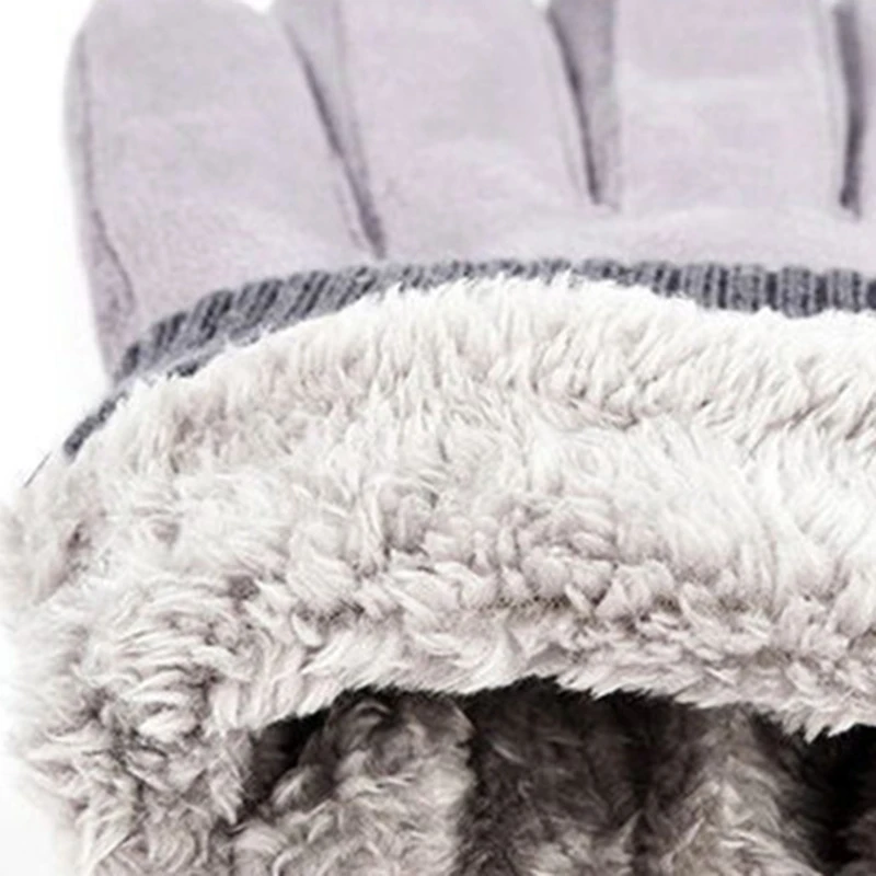 Теплые зимние и толстые замшевые перчатки подходят для катания на лыжах езды