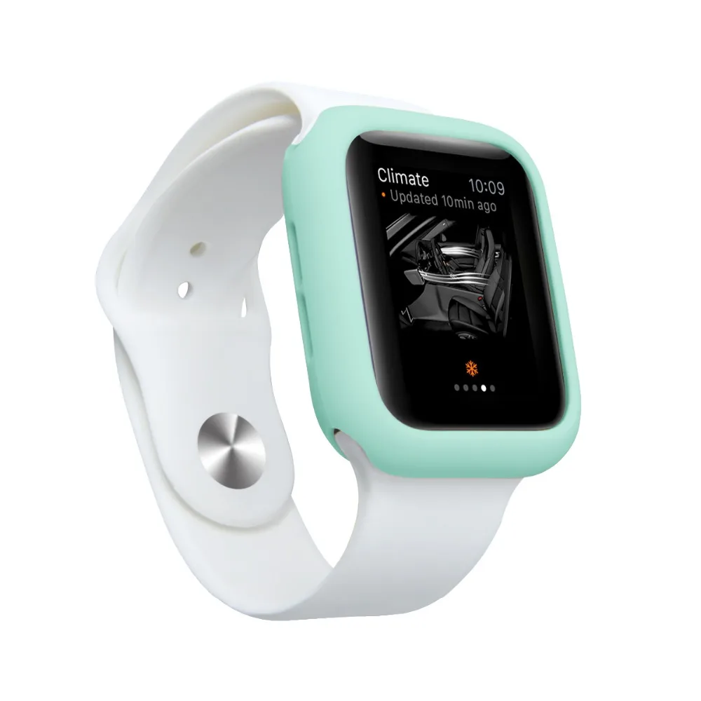 Чехол конфетного цвета для iWatch серии 4 44/40 мм силиконовый термополиуретановый чехол бампер осеннее сопротивление для Apple Watch 3 2 1 42 мм 38 мм протектор