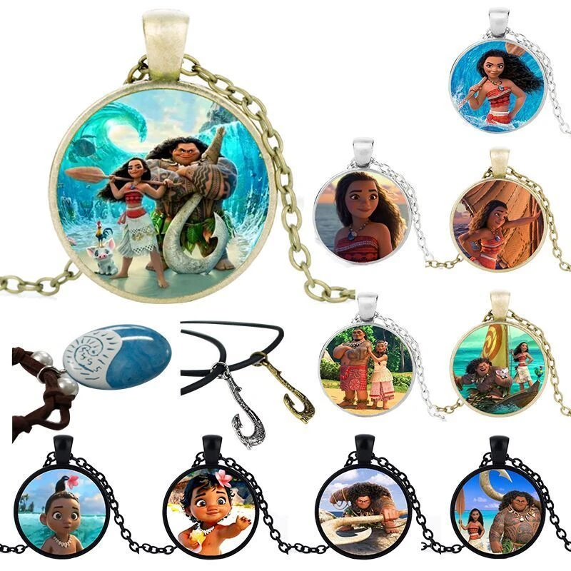 Аниме бронзовое покрытие ювелирные изделия со стеклянным кабошоном фильм Моана