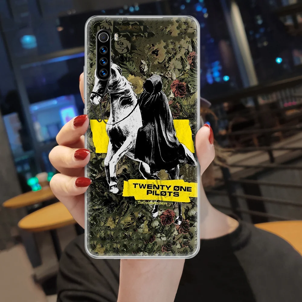 Чехол с логотипом twenty one pilots для XIAOMI Redmi Note 3 4 4X 5 6 7 8 9 Pro T S max прозрачный