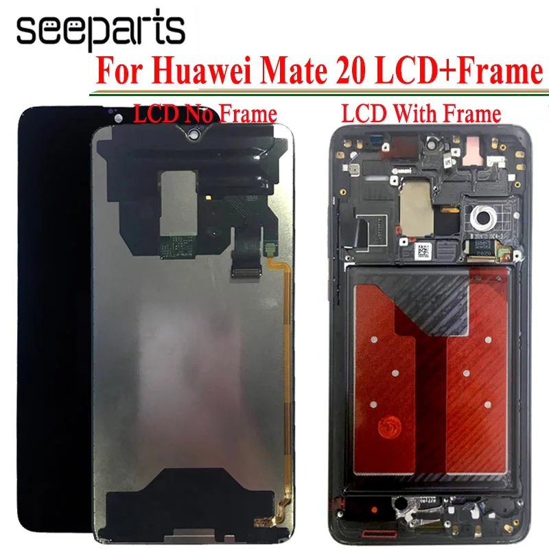 Tested Well For Huawei Mate20 Mate 20 Display Screen Touch Digitizer With Frame Replace For Huawei Mate 20 LCD Screen HMA-L29