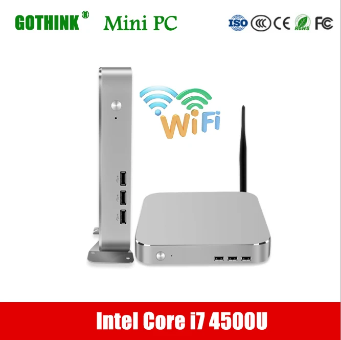 GOTHINK мини-ПК с WiFi 4K Intel Core i7 5500U 8G 256G двухъядерный четырехъядерный 2,4 ГГц Поддержка WIN7/8/10 LINUX карманный ПК HDMI