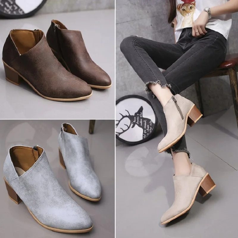 Новинка 2020 Демисезонные женские и мужские ботинки челси без шнуровки на среднем