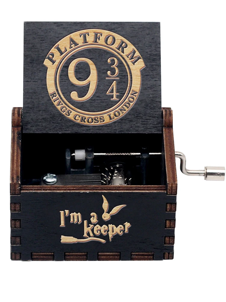 Деревянная музыкальная шкатулка с рукояткой Музыкальная на тему крестного отца