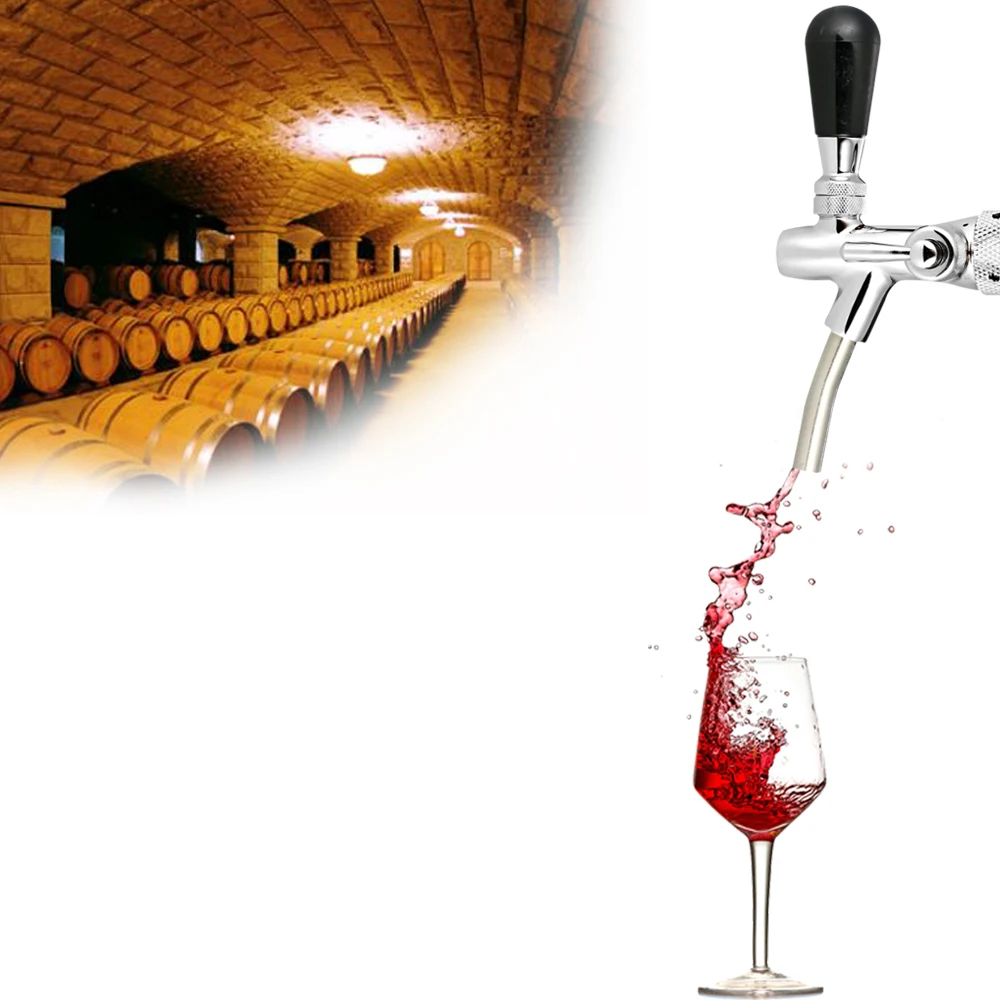 Adjustable F-low Control Chrome Draft Beer-faucet Tap G5/8 Shank Long Stem Home Brew Keg | Дом и сад