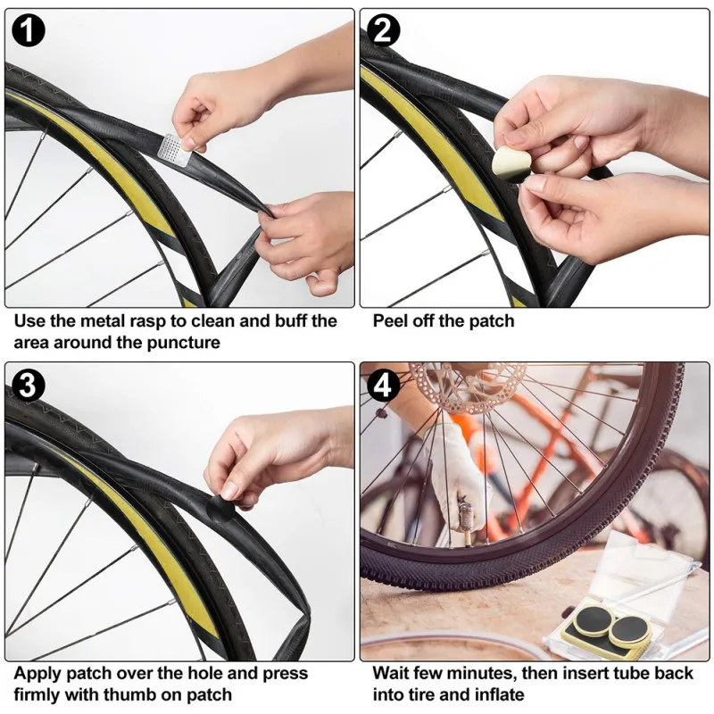 

30PCS Bicycle Tire Patch Repair Tool Tyre Protection No-glue Adhesive Quick Drying Fast Tyre Tube Glueless Patch Repair Tools