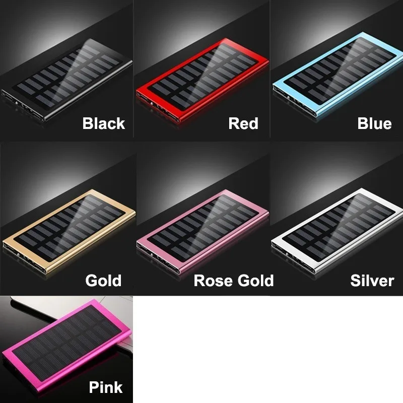 30000mAh Mobile Power Solar Panel Large Capacity Travel Charger Dual USB Interface Portable Fast | Мобильные телефоны и
