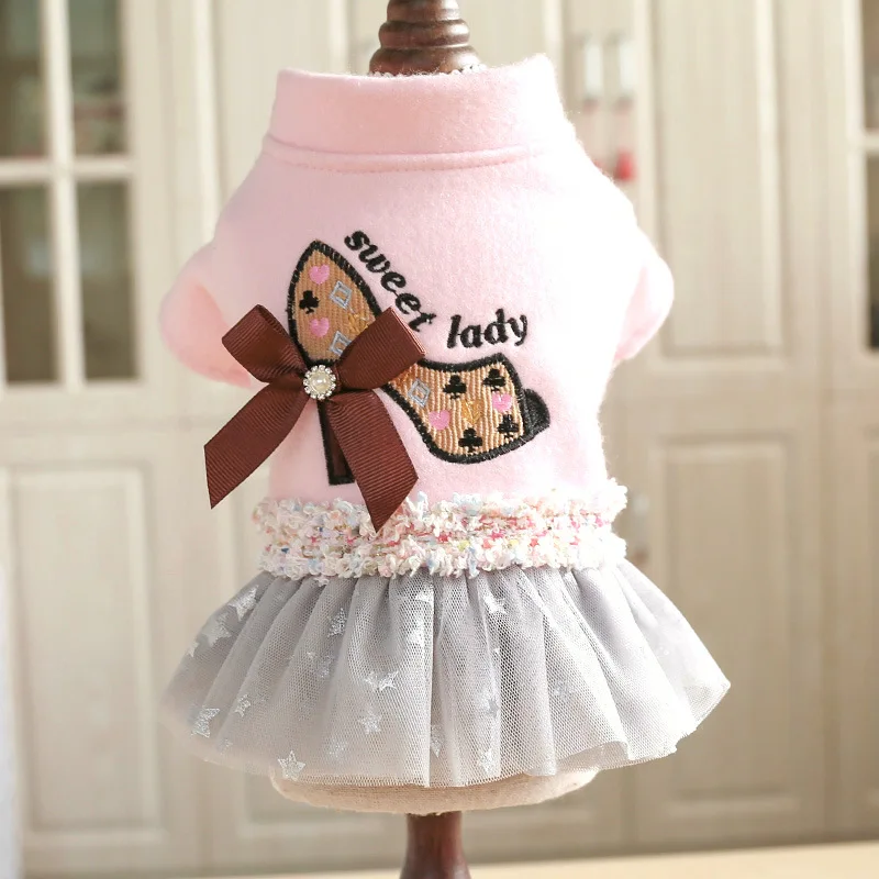 Симпатичные розовые сетчатые кружевные платья пачки с бантом и звездами на