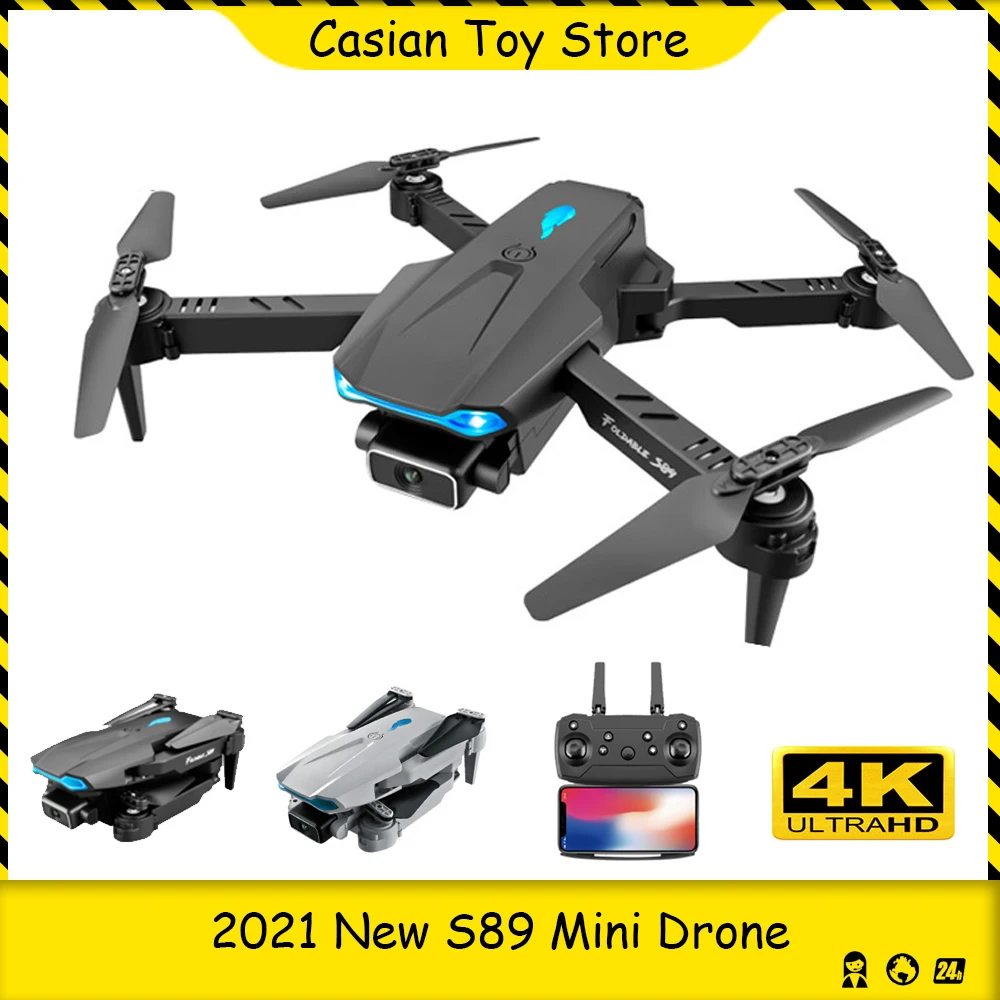 

S89 Mini Drone 4K HD Dual Camera Altitude Holding Foldable Helicopter RC Quadcopter wifi FPV Headless Mode Drone Toys for Boy