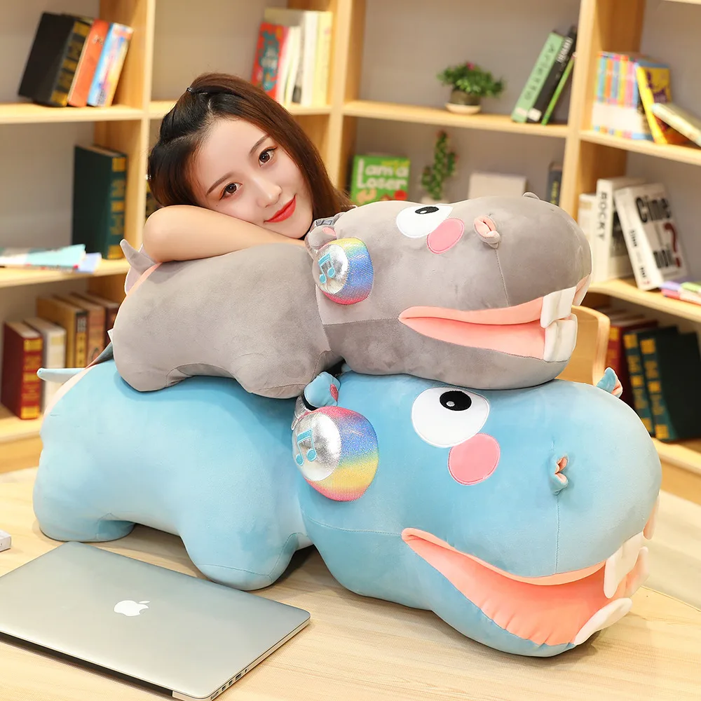 

Cute Large High Quality Big Tooth Hippo Plush Toy Stuffed Toy Children's Toy Sofa Pillow Girl Gift Home Decoration