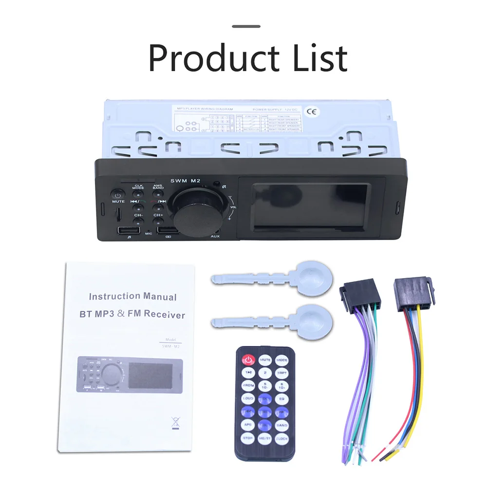 SWM M2 классическое Bluetooth винтажное автомобильное радио MP3 плеер стерео USB AUX аудио