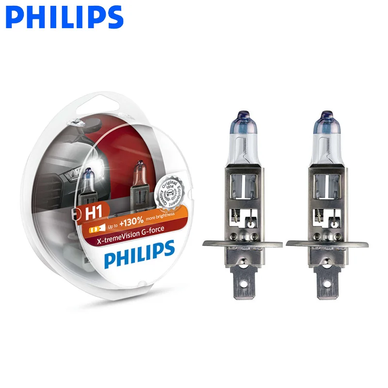 Philips H1 12V 55W X-tremeVision G-force 3500K автомобильная фара ярче на 130% продавец ECE RU 12258XVGS2 пара |