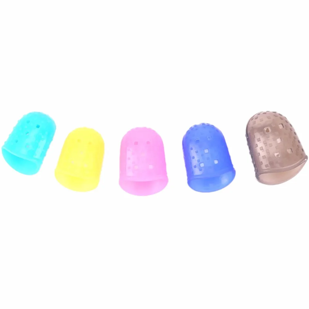 S/M/L Fingertip Protector Fingerstall Silicone Guitar String Finger Guard Left Hand Against the Press Sore Ballad | Спорт и