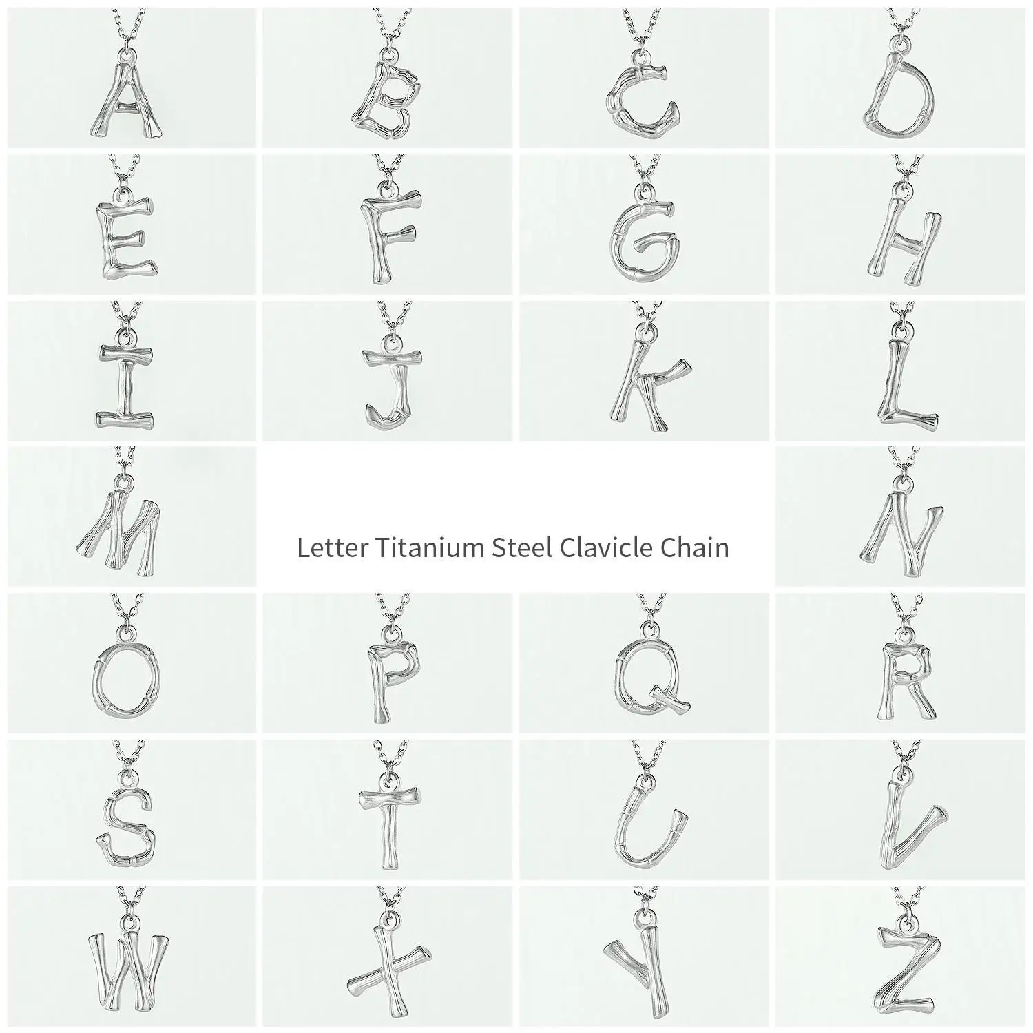 

Jewelry Colar Silver Gold Pendant 26 Letter Alphabet A-z Pendant Name Stainless Steel Necklace Trendy Personalized For Women Men