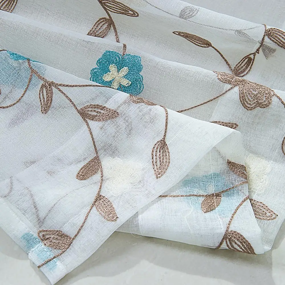 Короткая занавеска с цветочным узором украшение для дома кухни кафе магазина