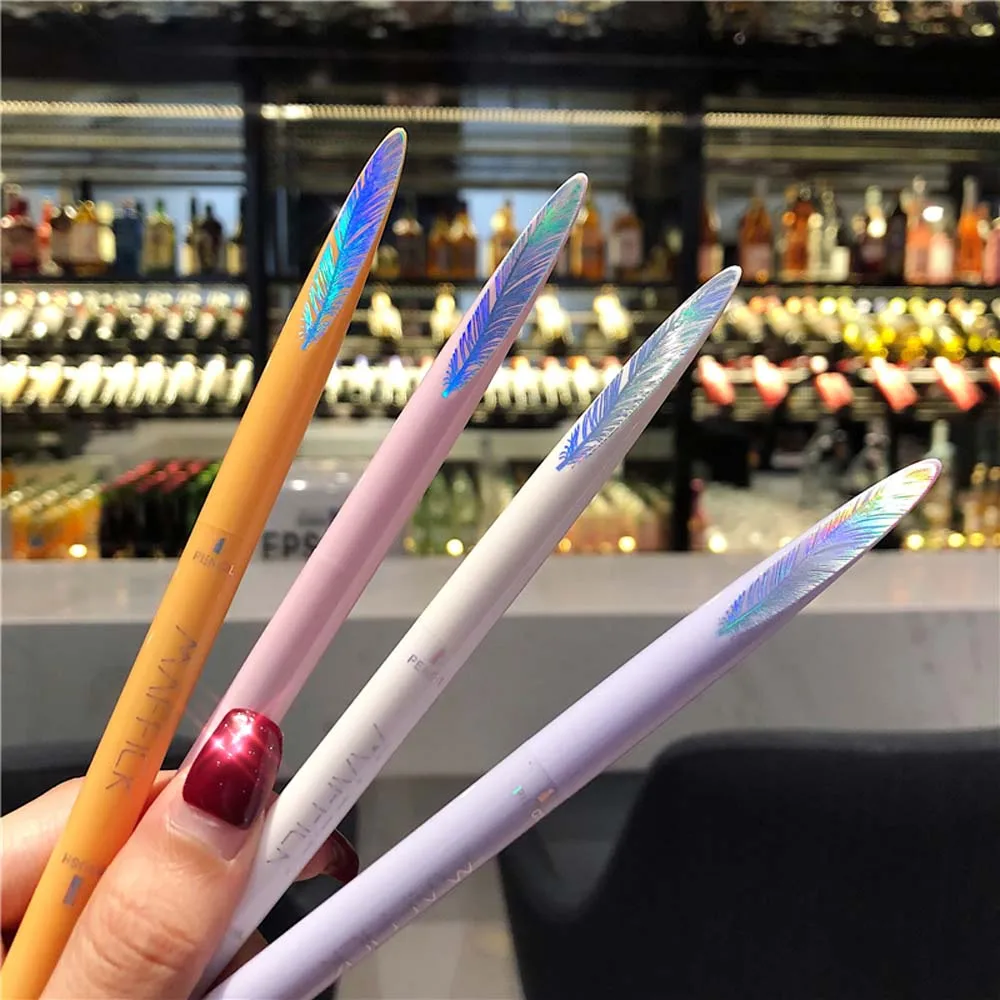 

4 Colors Natural Rotating Eyebrow Pencil with Eye Brow Brush Double head Waterproof Eyebrow Pen Dye Tint Pen Liner Makeup Tool