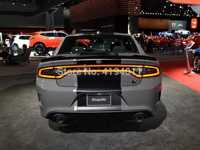 Для Dodge charger ABS пластиковый Неокрашенный праймер цвет Задняя накладка на багажник крыша крыла губы спойлер для автомобиля