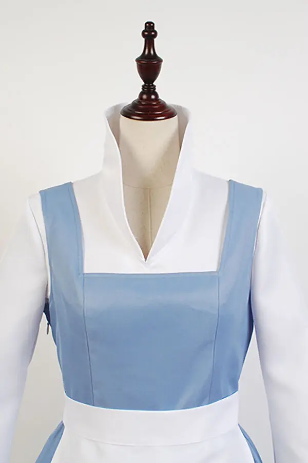 Костюм для косплея Красавица и чудовище голубое платье горничной Беллы Униформа