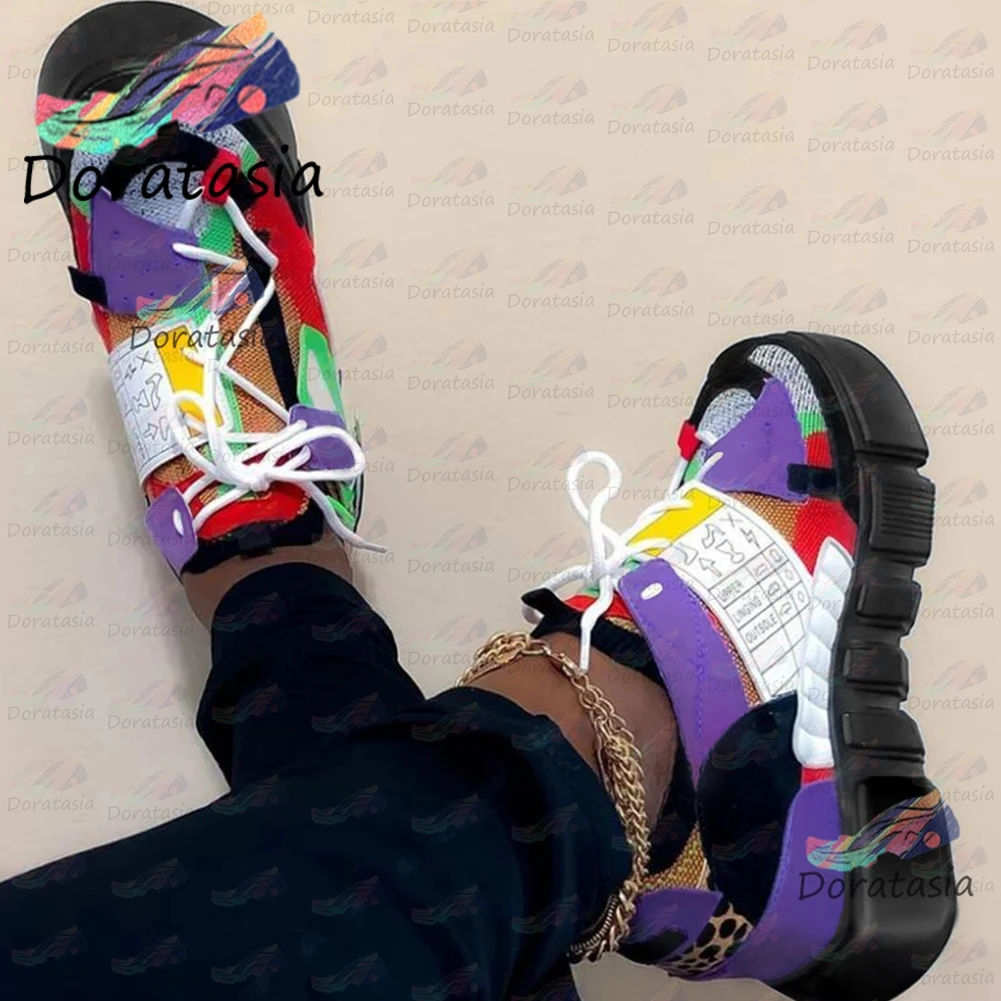 Кроссовки женские на платформе INS повседневная обувь шнуровке модный цвет